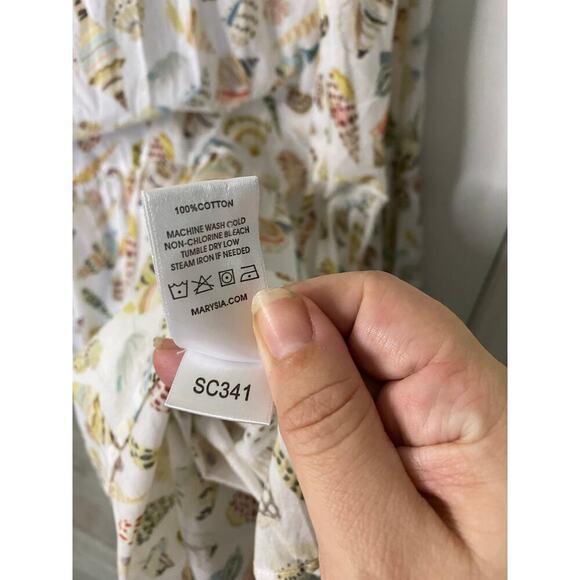 Marysia Chalmers Midi Dress Shell Print Size Medium - Picture 8 of 8